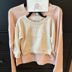 NWT Rae Dunn Mommy & Me Sweatshirts. Large & 3T